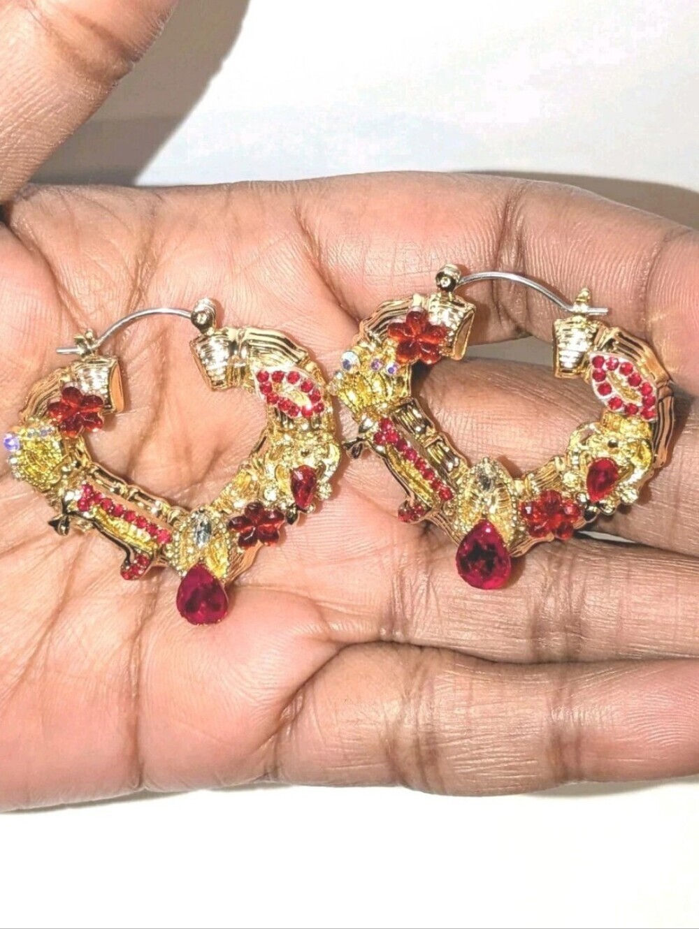 Heart Of Gold-Hand Crafted Small Hoop Earrings